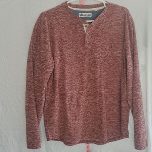 Tallwoods Red Henley Long Sleeve Shirt